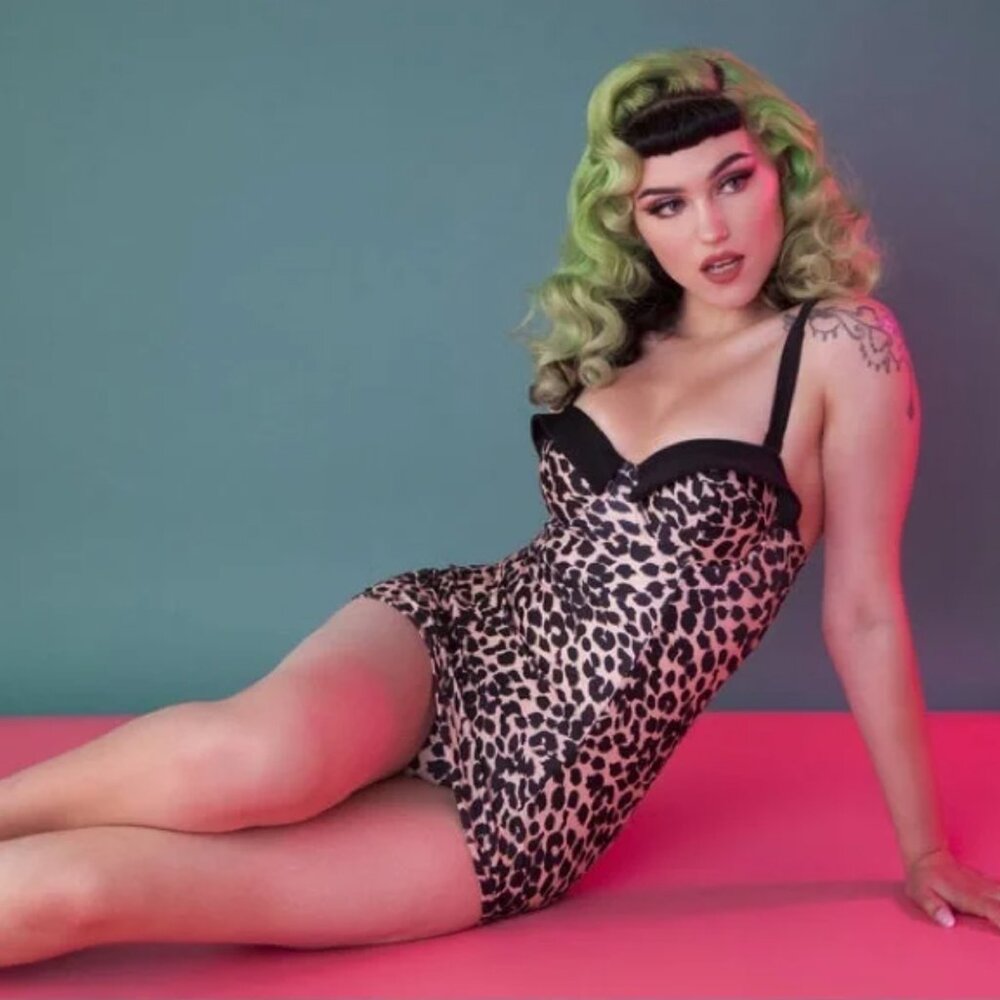 Collectif  x Playful Promises Leopard Swimsuit Size UK16/US 12